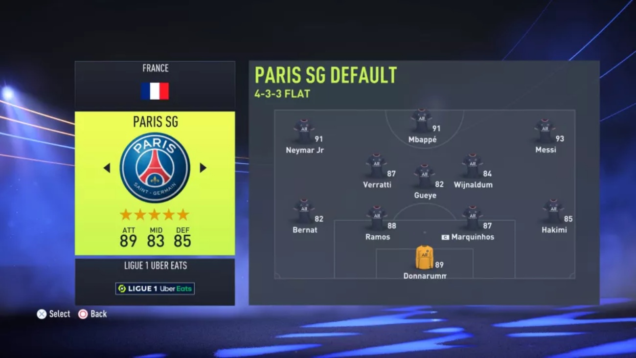 fifa 22 en güçlü takımı paris saint germain