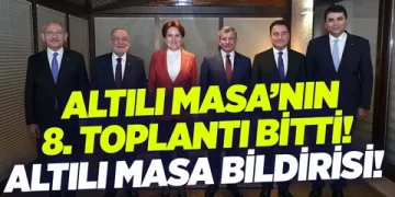 Altılı masa sekizinci kez toplandı