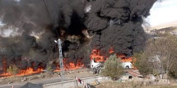 Ağrı’da feci kaza yolcu otobüsü ile tanker çarpıştı