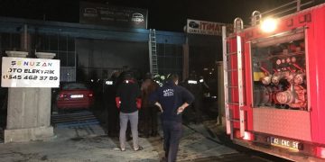 Konya’da oto tamirhanesinde patlama