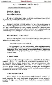 resmi gazete AYM karari habermeydan