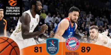 THY Avrupa Ligi Anadolu Efes: 81 – Bayern Münih: 89