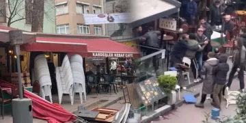 Cihangir’de kafede baltalı saldırgan paniği