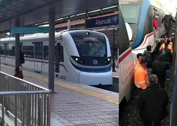 İZBAN arıza yaptı: Yolcular raylarda yürüdü