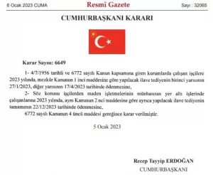 resmi gazete ikramiye habermeydan