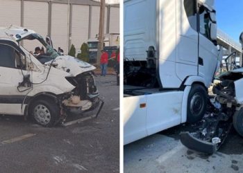 Komşu şehirlerde işçi servisi kazaları