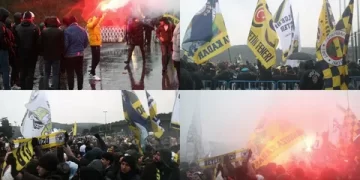 Fenerbahçe taraftarı, TFF’yi protesto etti