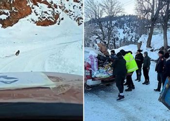 Köpek izlenerek yardım bekleyen köye ulaşıldı