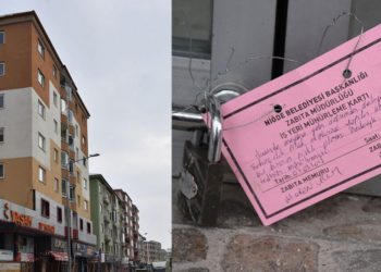 Niğde’de riskli bulunan 4 apartman mühürlendi