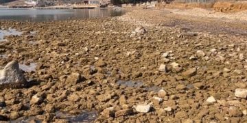 Saros Körfezi’nde deniz suyu çekildi