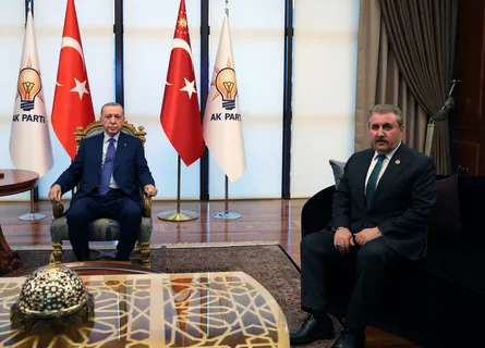 Cumhurbaskani Erdogan BBP Genel Baskani Desticiyi kabul etti Habermeydan