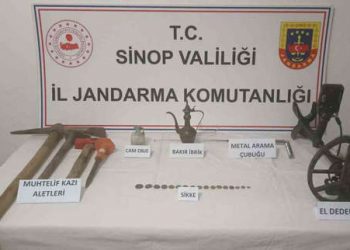 Sinop Boyabat’ta kaçak kazı operasyonunda 1 gözaltı