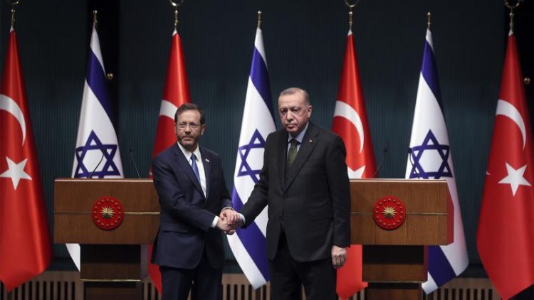 Erdogan Israil Cumhurbaskani Isaac Herzog ile gorustu habermeydan