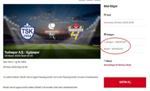 Tuzlaspor Eyupspor maci biletleri 50 bin TLden satisa cikti Habermeydan