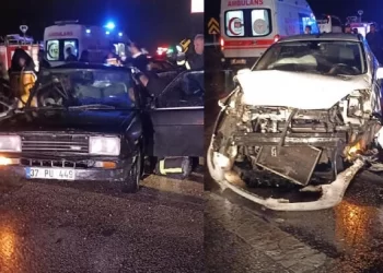 Amasya’da zincirleme trafik kazası: 2 ölü, 8 yaralı