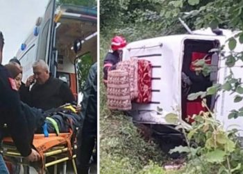 Cip uçuruma yuvarlandı! 7 kişi yaralı