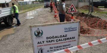 Muş Malazgirt’te doğalgaz çalışmaları başladı