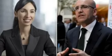 Hazine ve Maliye Bakanı Şimşek Hafize Gaye Erkan ile görüştü