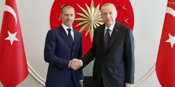 Başkan Erdoğan, UEFA Başkanı Ceferin ile görüştü