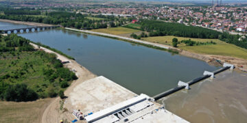 Meriç Nehri’ndeki hidroelektrik santrali inşaatı tamamlanma aşamasında