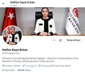 merkez bankasi baskani hafize gaye erkan resmen twitter da1 habermeydan
