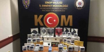 Sinop’ta gümrük kaçağı elektronik cihazlar ele geçirildi