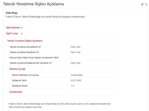fenerbahce ismail kartal i kap a bildirdi habermeydan