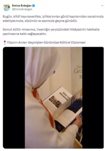 Emine Erdoğan, 'Yüzyılın Anıları Geçmişten Günümüze Kültürel Diplomasi' paylaşımı yaptı emine erdogan habermeydan