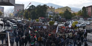 İsrail’in Gazze’deki katliamları Muş’ta protesto edildi