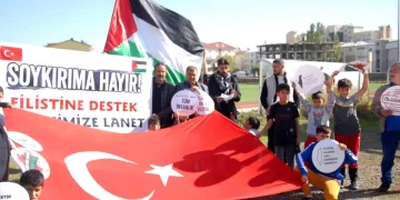 Muş Bulanık’ta, İsrail’in Filistin’e saldırıları protesto edildi