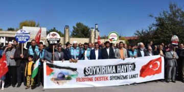 Muş’ta Filistin’e destek gösterisi