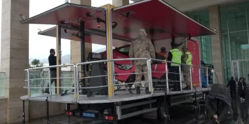 Muş’ta simülasyon aracıyla emniyet kemerinin önemi anlatıldı