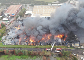 Kocaeli’nde palet fabrikasında yangın