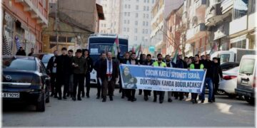 Muş’ta İsrail’in Gazze’ye saldırıları protesto edildi