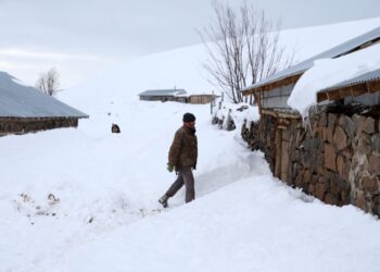 Muş’un yüksek rakımlı köyleri kara gömüldü!