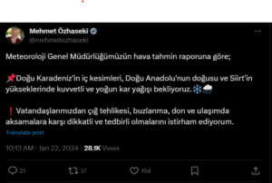 Özhaseki'den bölge bölge uyarı: Kuvvetli ve yoğun kar yağışı görülecek ozhaseki habermeydan