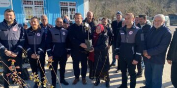 Sinop Ayancık’ta çiftçilere meyva fidanı dağıtıldı