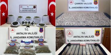 “NARKOÇELİK-4” operasyonlarında 1 ton uyuşturucu madde ve 23 bin uyuşturucu hap ele geçirildi
