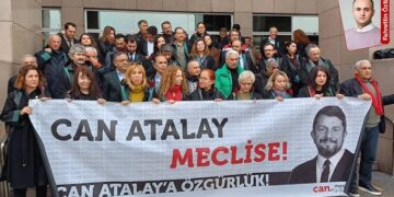 Adliye önünde Can Atalay için “Adalet Nöbeti”