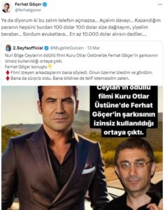 Ferhat Göçer'den Nuri Bilge Ceylan'a dava! ferhat gocer habermeydan