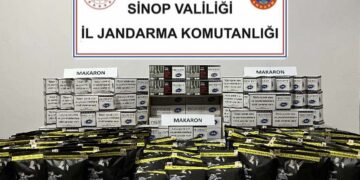 Sinop’ta yapılan yol kontrolünde kaçak tütün ve makaron ele geçirildi!