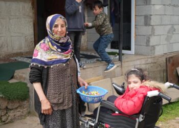 Muş’ta, akülü sandalyesiyle ilk defa bayramları gezdi!
