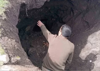 Muş’ta, hazine avcıları tarihi tümülüsü tahrip etti!