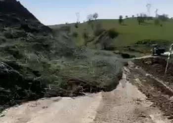 Muş Varto’da, heyelan anı saniye saniye görüntülendi!