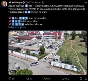 sahte altin operasyonu habermeydan