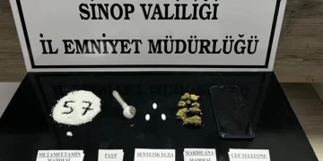 Sinop’ta, durdurulan bir şahıstan uyuşturucu çıktı!