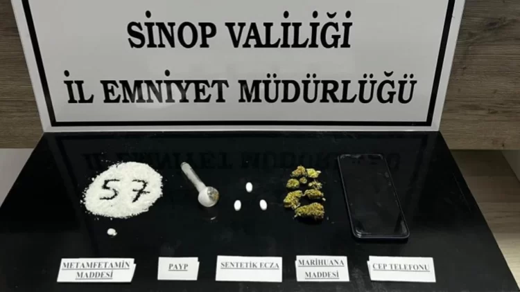 sinop ta durdurulan bir sahistan uyusturucu cikti habermeydan