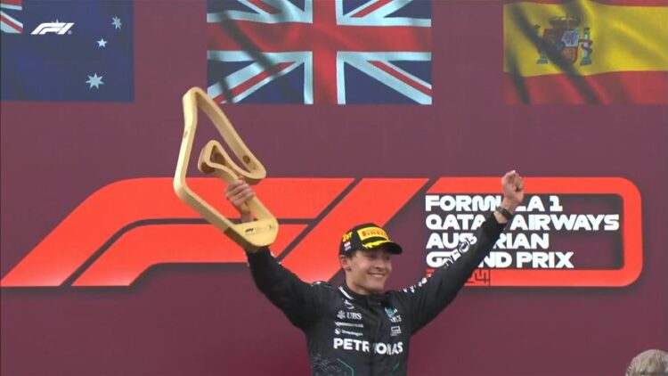 formula 1 avusturya grand prix sini george russell kazandi habermeydan