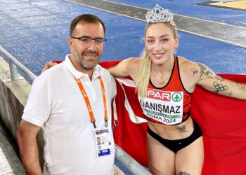 Milli atlet Tuğba Danışmaz, Kadınlar üç adım atlamada Avrupa 2.’si oldu!