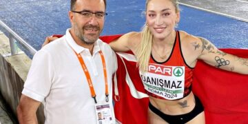 Milli atlet Tuğba Danışmaz, Kadınlar üç adım atlamada Avrupa 2.’si oldu!